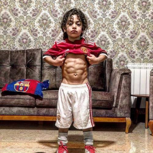 Who has better abs me pic 1 or kid pic 2 from googIe