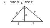 Find x, y, and z
please help