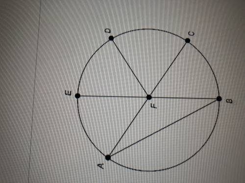 Which line segment is a radius of Circle F
AB
BE
BF
AC