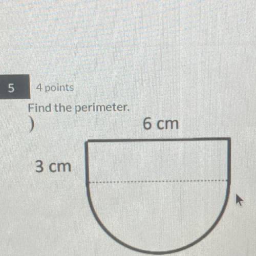 Find the perimeter of the whole shape