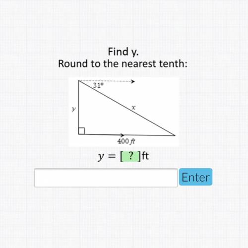 Find y and round to the nearest tenth. thank you