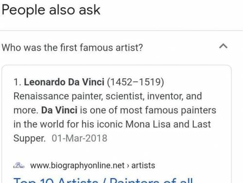 Who is the first person discoverd art??dont answer it if you dont know the question !!!​