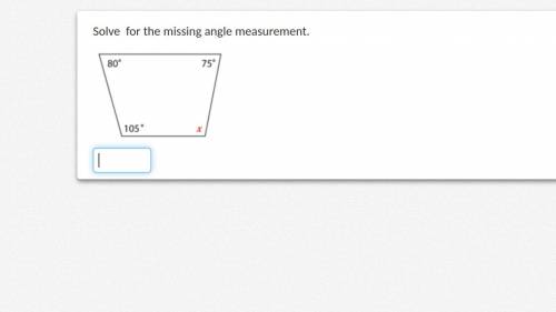 Solve for the missing angle measurement