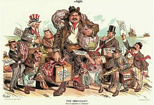 In the above cartoon, Uncle Sam believes immigration is good for the United States because.....

A