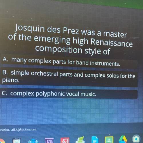 Josquin des Prez was a master
of the emerging high Renaissance
composition style of