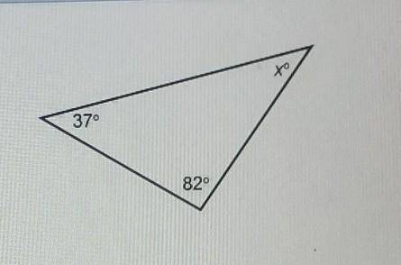What is the measure of angle x?​
