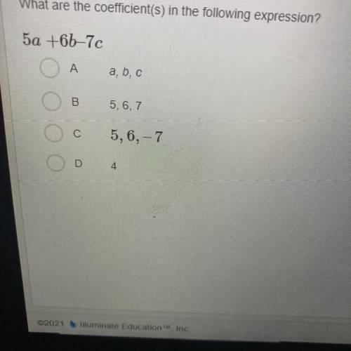 What are the coefficients in the following expression?
