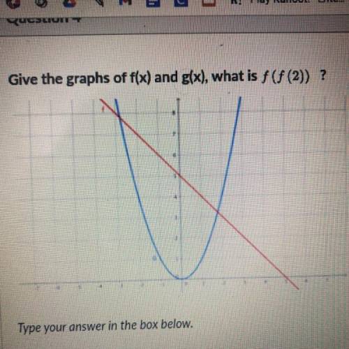 Give the graphs of f(x) and g(x), what is f (f (2)) ?