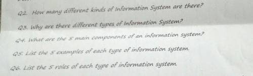 What is 5 roule of each type of information system​