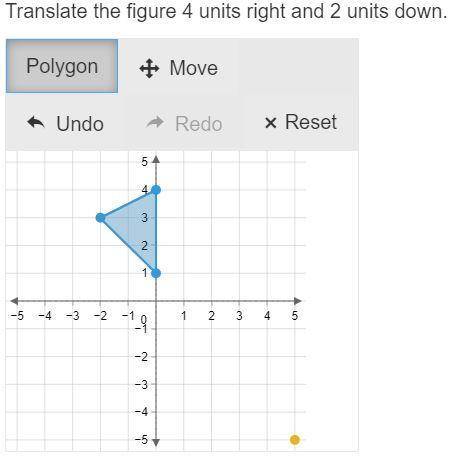 Translate the figure 4 units right and 2 units down.