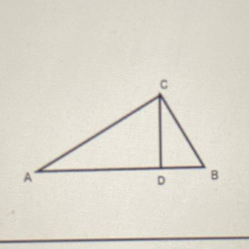 1. In right triangle ABC, altitude CD is drawn to hypotenuse AB. If DB = 3
and CD = 6, find AD.