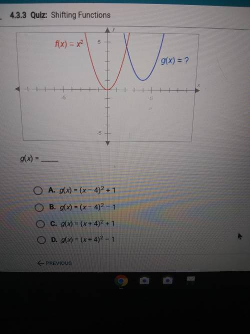 Please help..The graph has the same shape. what is the equation of the blue graph?