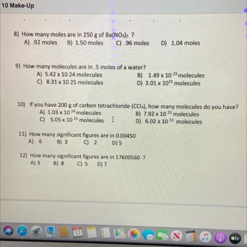 PLEASE HELP ME WITH MY CHEM TEST