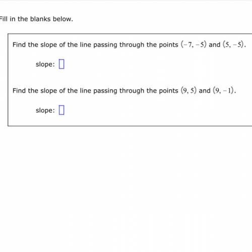 Find the slope of the line passing through the points please help