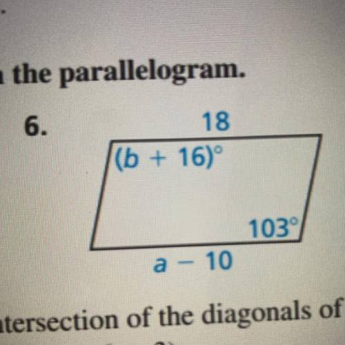 Find the value of each variables in the parallelogram
