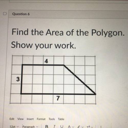 What’s the area of this polygon. Please help
