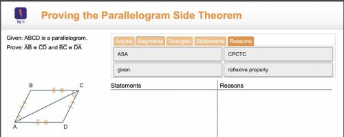 Given ABCD is a parallelogram 
Prove: AB=CD and BC=DA