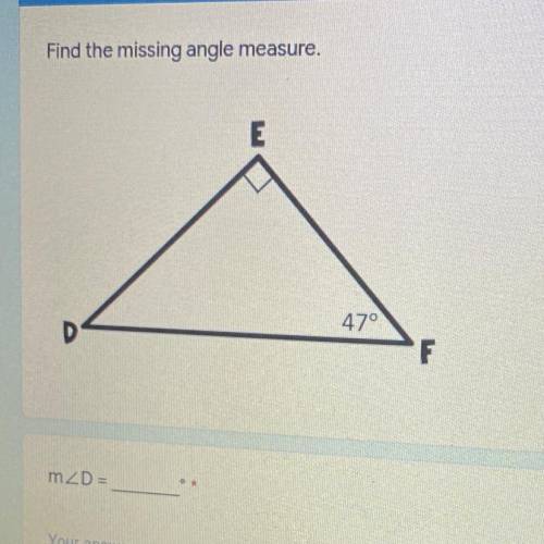 Find the missing angle measure.
m