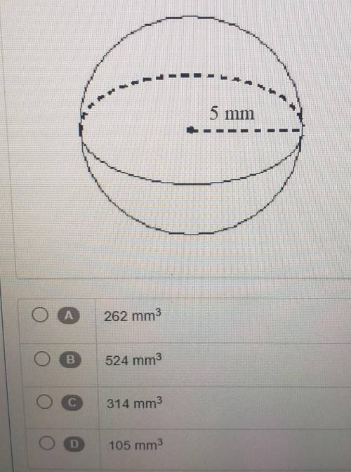 The question is in the picture, and I need to round it to the nearest cubic unit ​