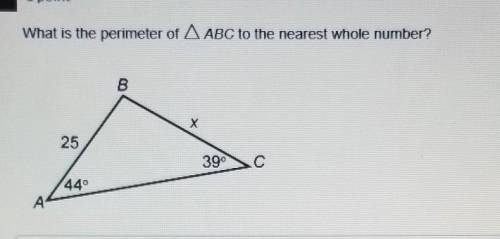 What is the perimeter of triangle ABC to the nearest while number ​