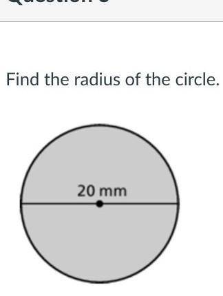 Find the radius of the circle. I need help​