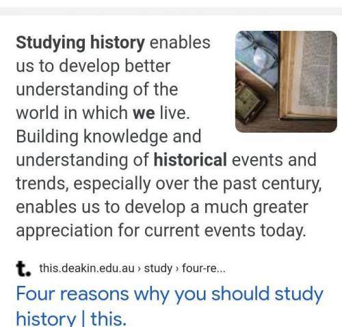 Why do we study history