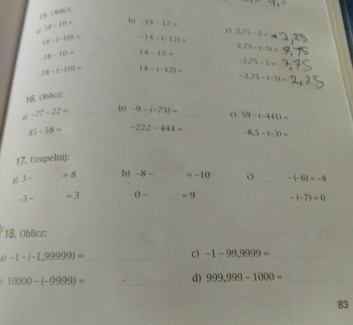 Matematyka zeszyt ćwiczeń ćw. str83 klasa 6​​