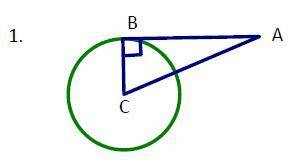 In the diagram, BC is a radius of circle C. Determine whether AB is tangent to circle C, explain.
