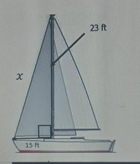 The main mast of s sailboat is supported by a rope that extends from the top of the mast to the dec