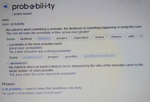 What does probability mean?