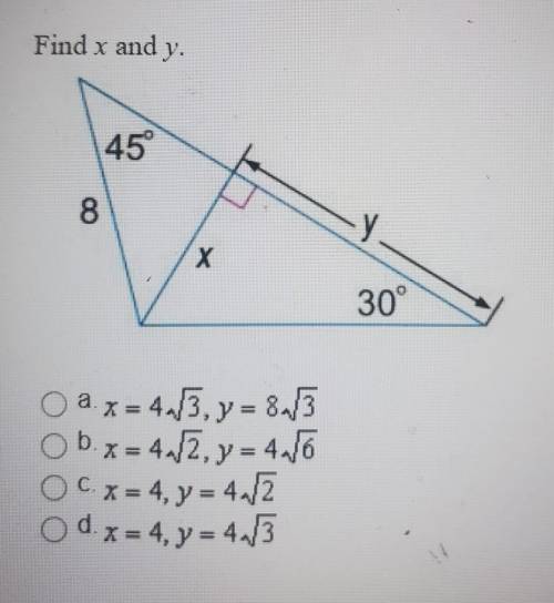 Find x and y. please help​