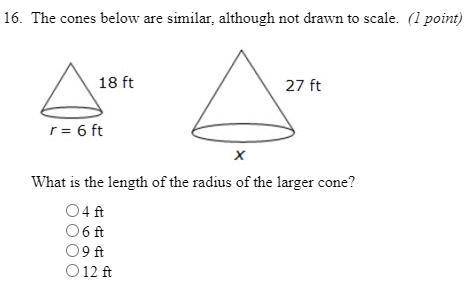 What is the length of the larger cone.