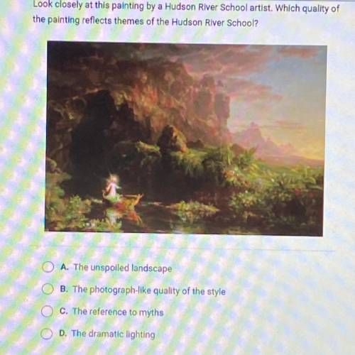 HELP ASAPPPP. I WILL MARK BRAINLIEST!!!

Look closely at this painting by a Hudson River School ar