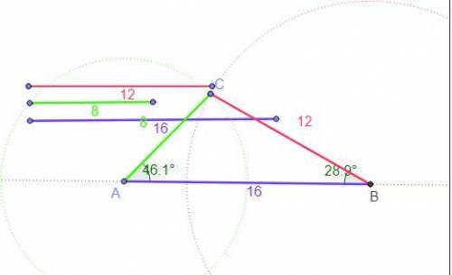 Can you form a triangle with these given side lengths? 12 , 8 , 16
Please help me