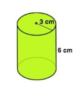 1. What is the volume of the cylinder shown above, rounded to the nearest hundredths?

2. What is