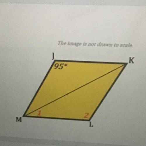 Need help please! What are the measurements of angles 1 & 2
