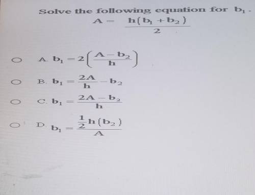Solve the following equation for bi- h(b+b2) А ъ, ь, — п 0 0 0 B bu pg 1 (0) p1 -h (ь,) 0 01​