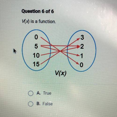 V(x) is a function. 
True or false??