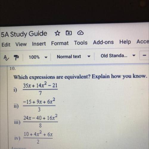 Answers? And please explain