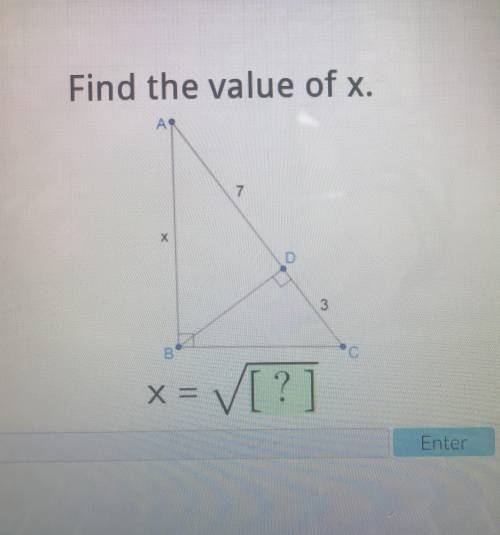 HELP
Find the value of x.