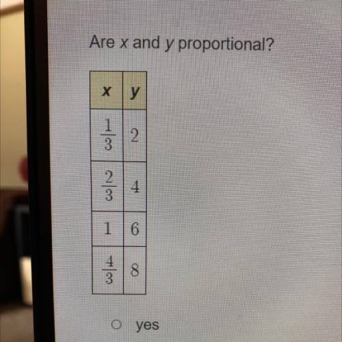 Are x and y proportional?