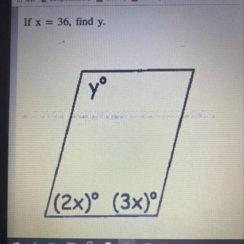 If x = 36, find y.
y。
(2x) (3x)