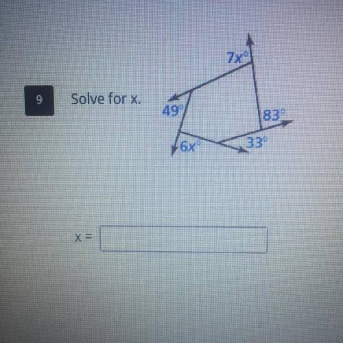 Solve for x. (photo included)