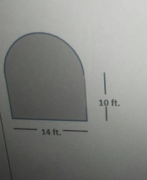 14). Deconstruct to find the area of the figure below 10 ft. 14 ft.​