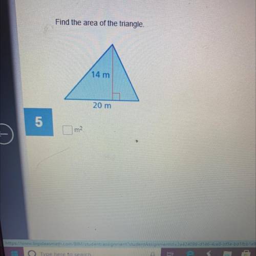 Find the area of the triangle, please hurry and show your work
