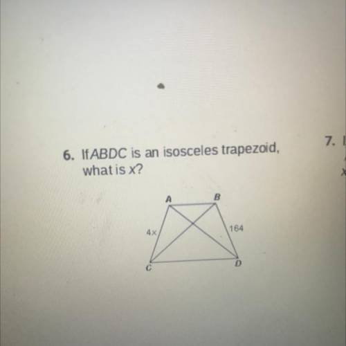 If ABCD is an isosceles trapezoid what is X?