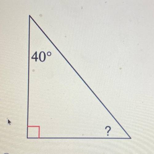 Find the missing angle:
40°
?
