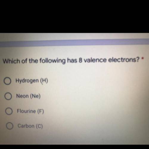 Which of the following has 8 valence electrons