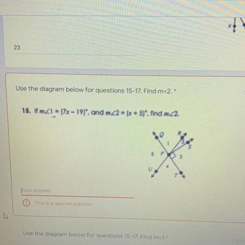 Find x as well as angle 2. X is needed for my corresponding questions