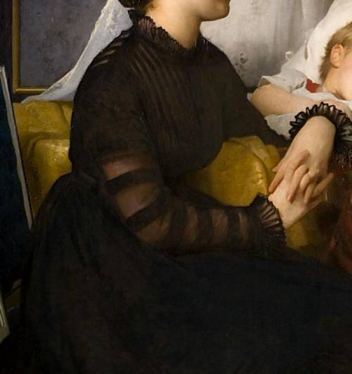 What material is this woman's dress?? (Art History)